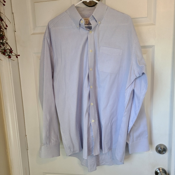 Merona, Men's Long Sleeve Dress Shirt, Size: XL Color: Blue/White - Picture 5 of 11